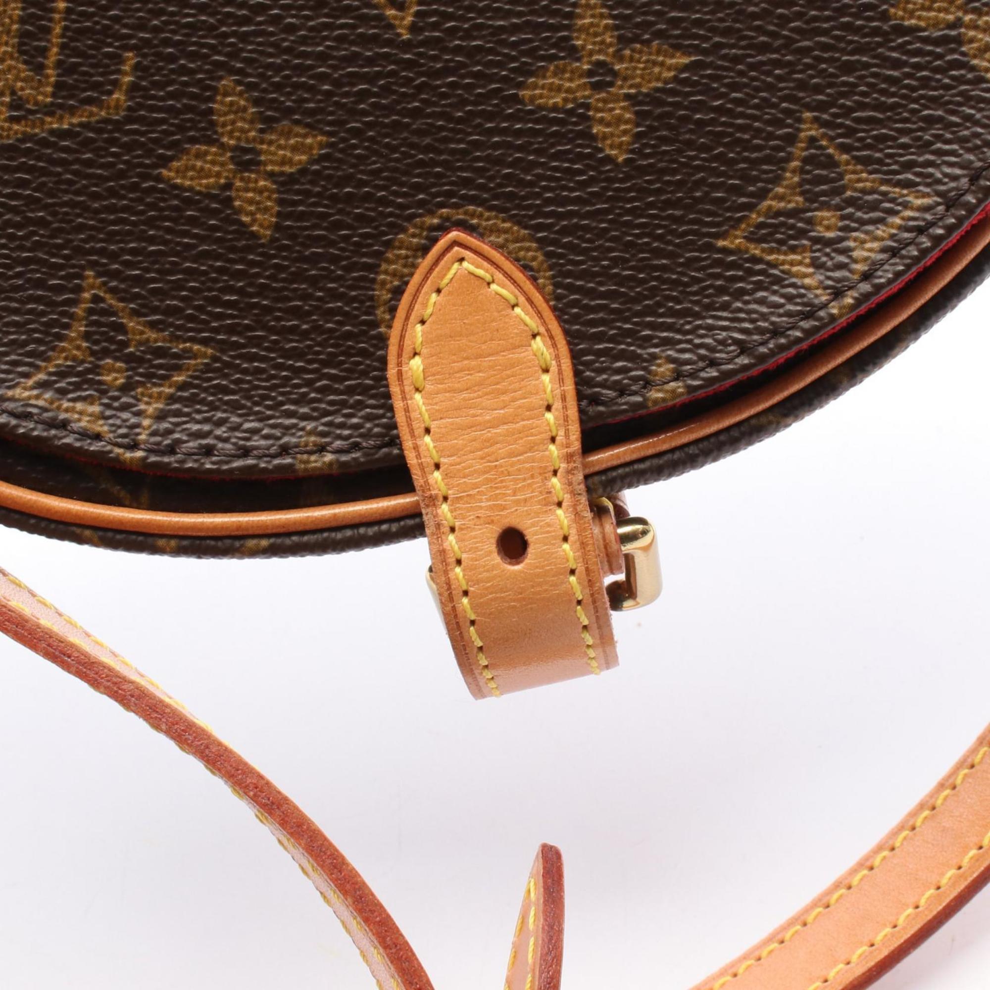 Louis Vuitton Brown Coated Canvas Leather Shoulder Bag