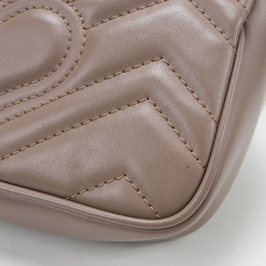 Gucci Beige Leather Shoulder Bag (Pre-Owned)