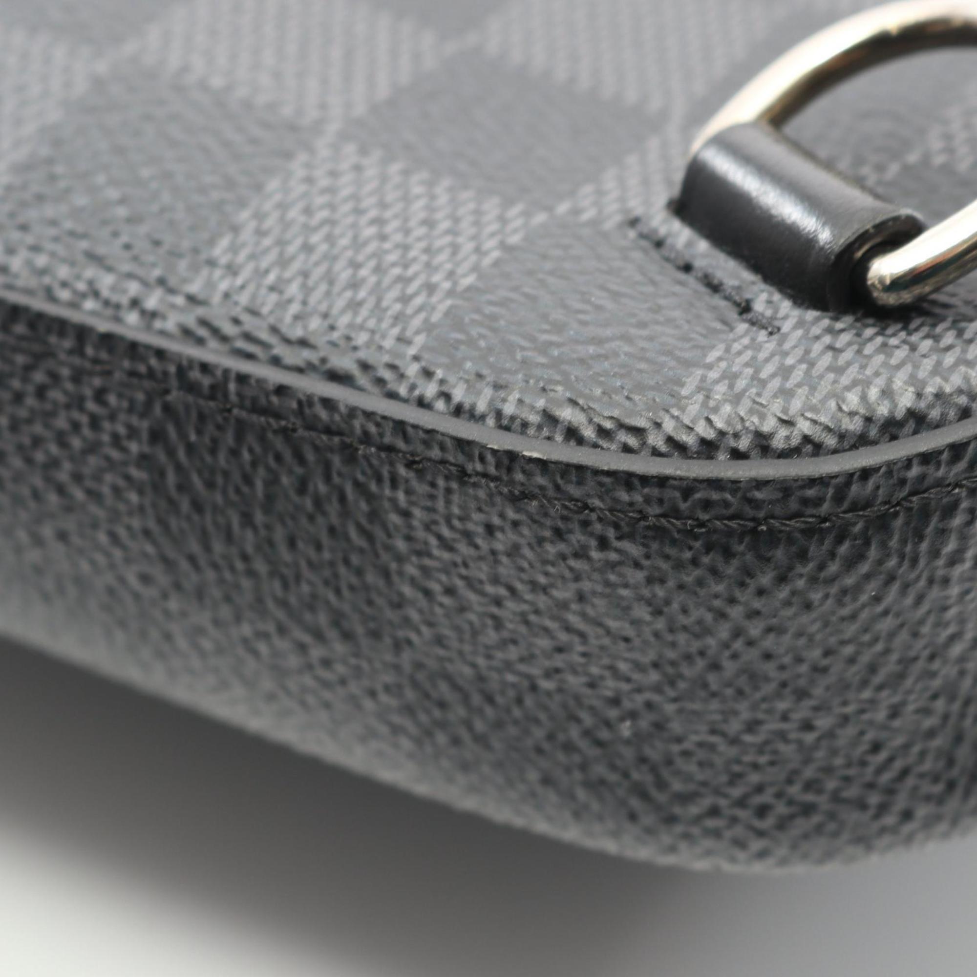 Louis Vuitton Black Damier Graphite Coated Canvas Leather Fanny Pack Sling Bag