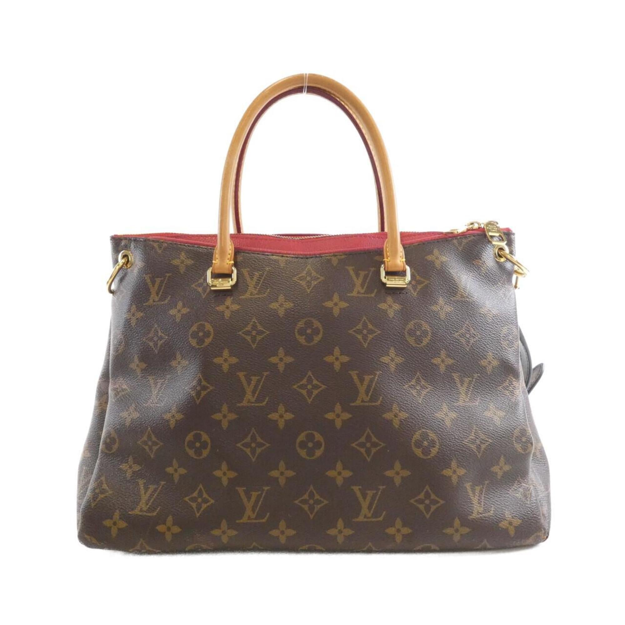 Louis Vuitton Cerise Marron Coated Canvas Handbag