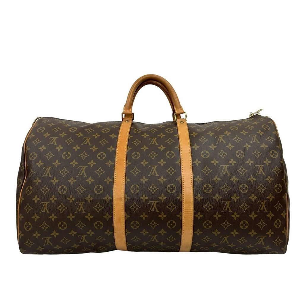 Louis Vuitton Brown Leather Pvc Boston Bag Shoulder Bag