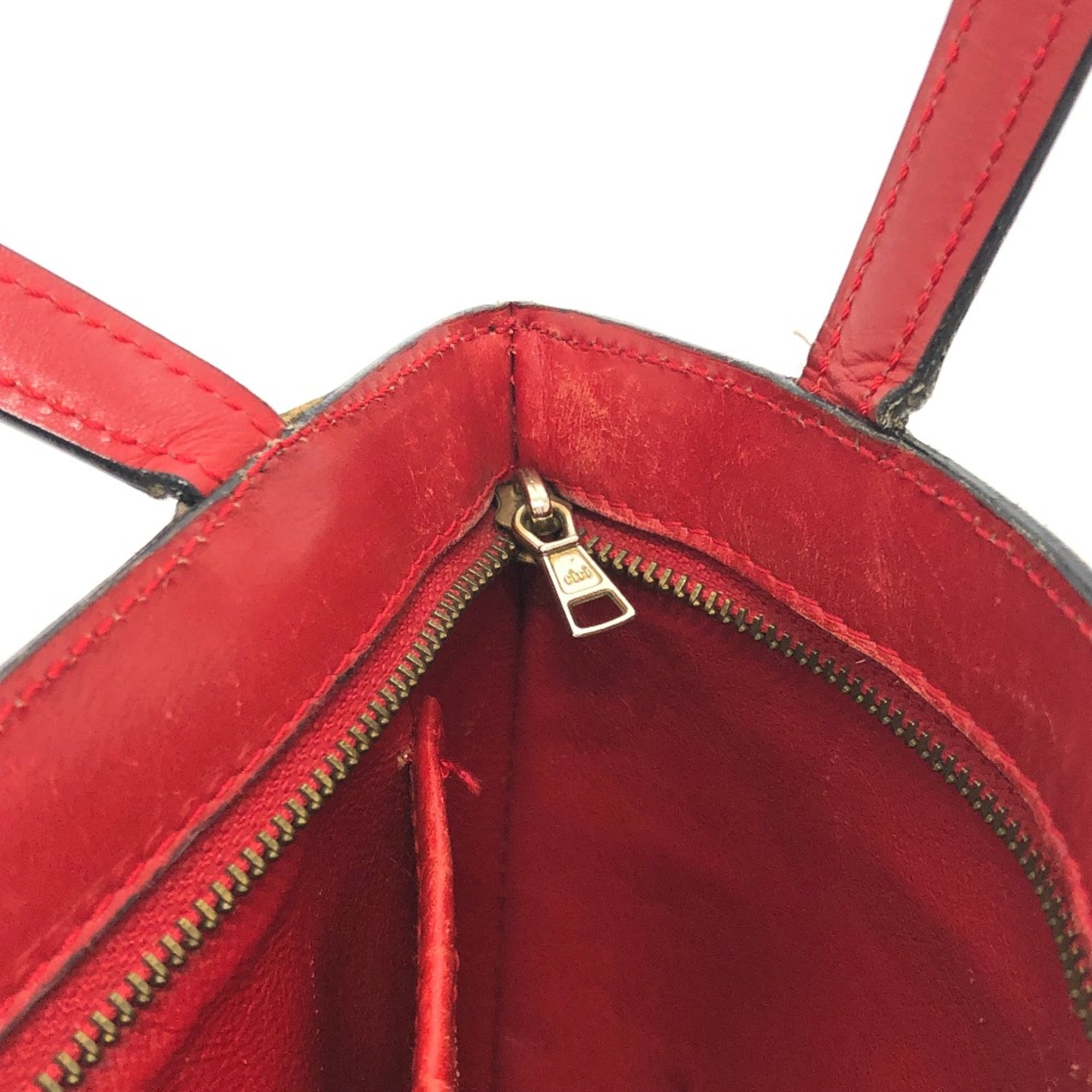 Celine Red Leather Handbag