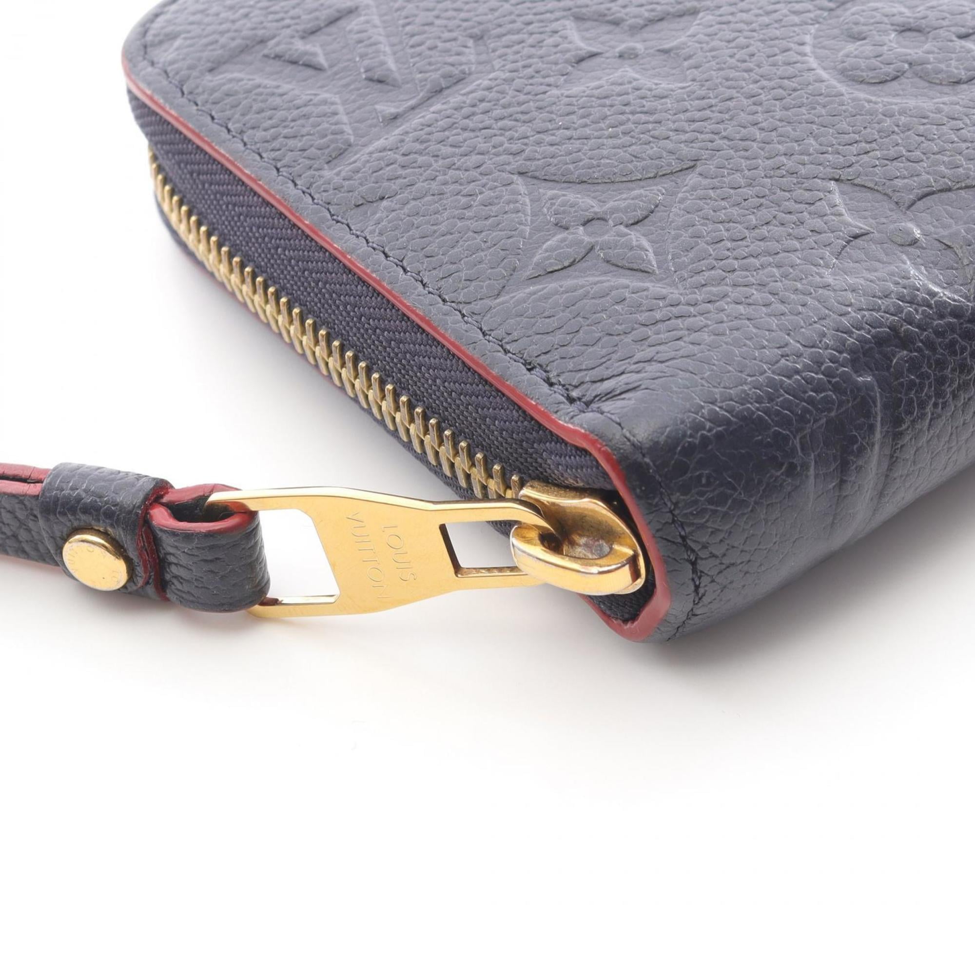 Louis Vuitton Monogram Navy Red Color Monogram Empreinte Long Wallet