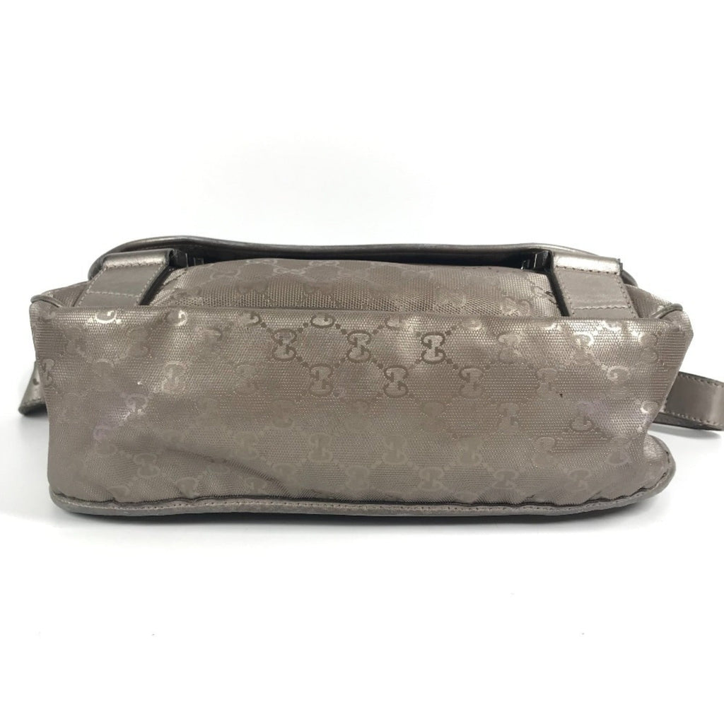Gucci Metallic Gg Imprimé Leather Messenger Bag Shoulder Bag (Pre-Owned)