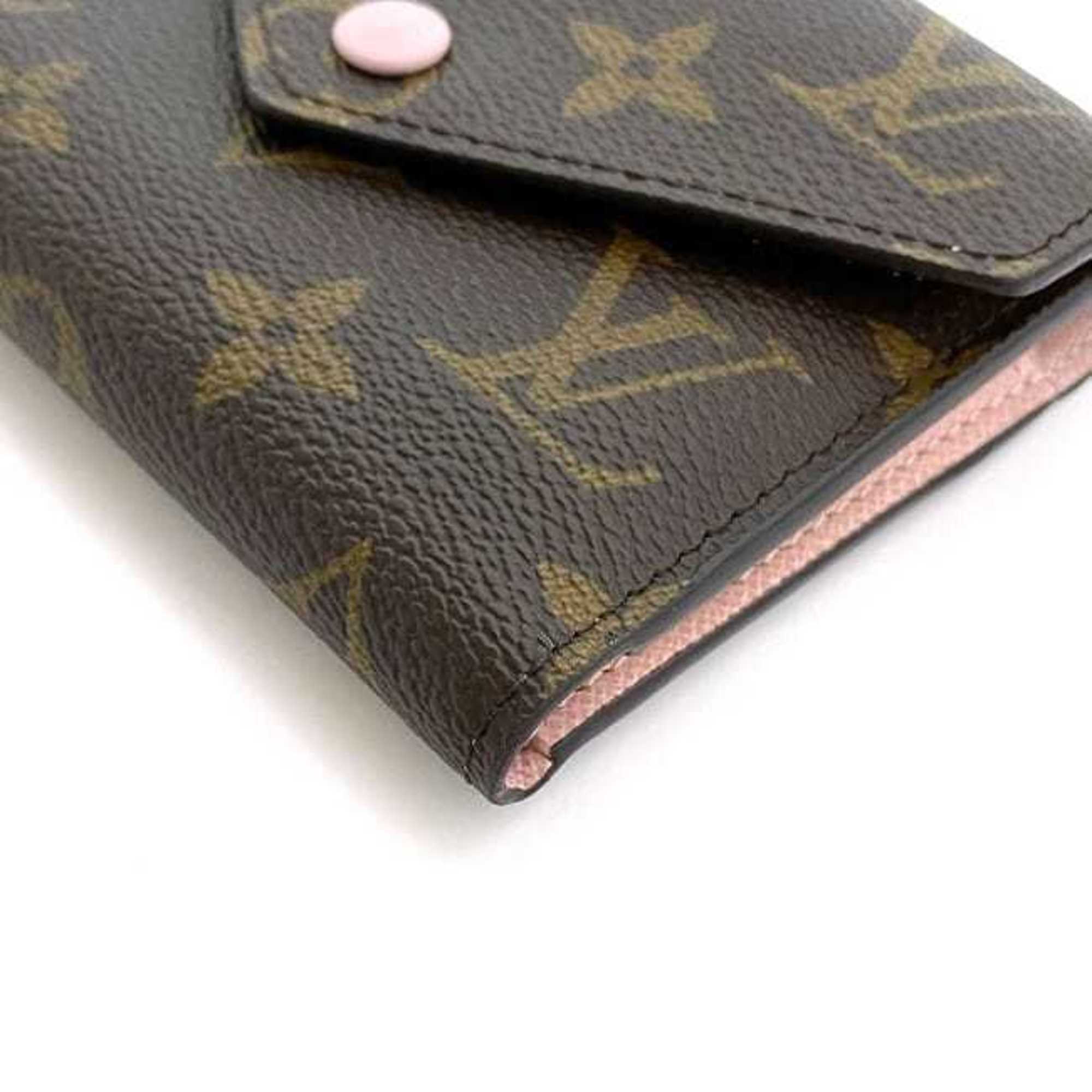 Louis Vuitton Brown Monogram Pink Rose Ballerine Monogram Wallet (Tri-Fold)