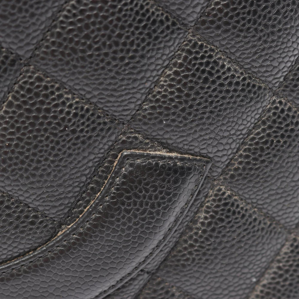 Chanel Black Grained Calfskin Handbag Tote Bag