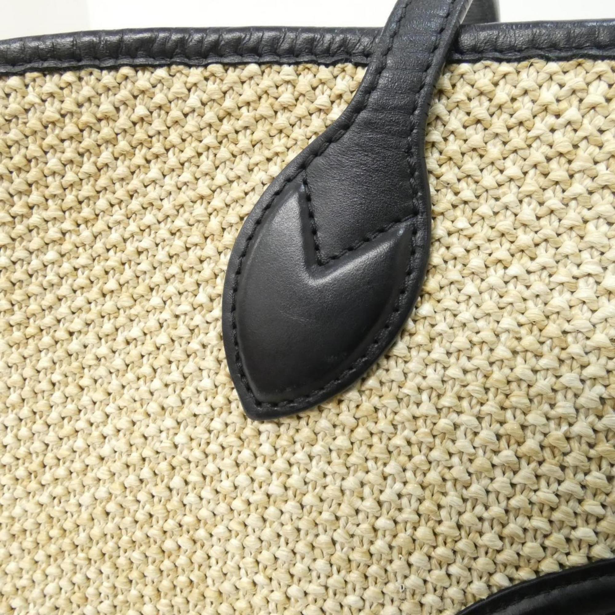 Louis Vuitton Black Raffia Handbag