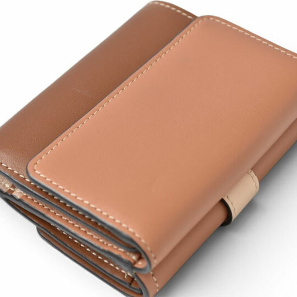 Chloé Brown Multi-Color Leather Wallet (Tri-Fold) (Pre-Owned)