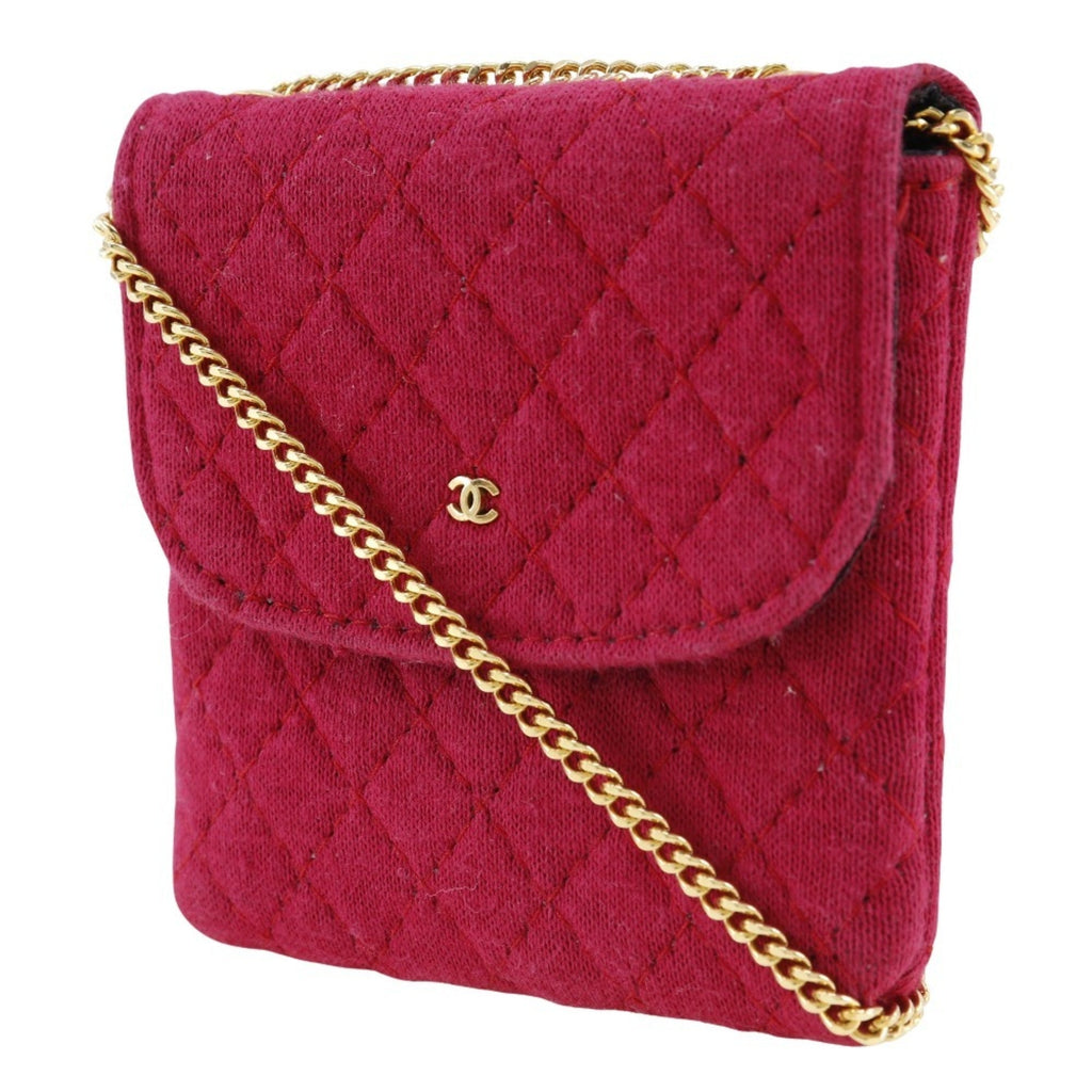 Chanel Pink Cotton Pouch Shoulder Bag
