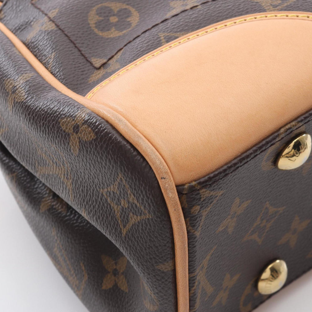 Louis Vuitton Brown Coated Canvas Leather Shoulder Bag