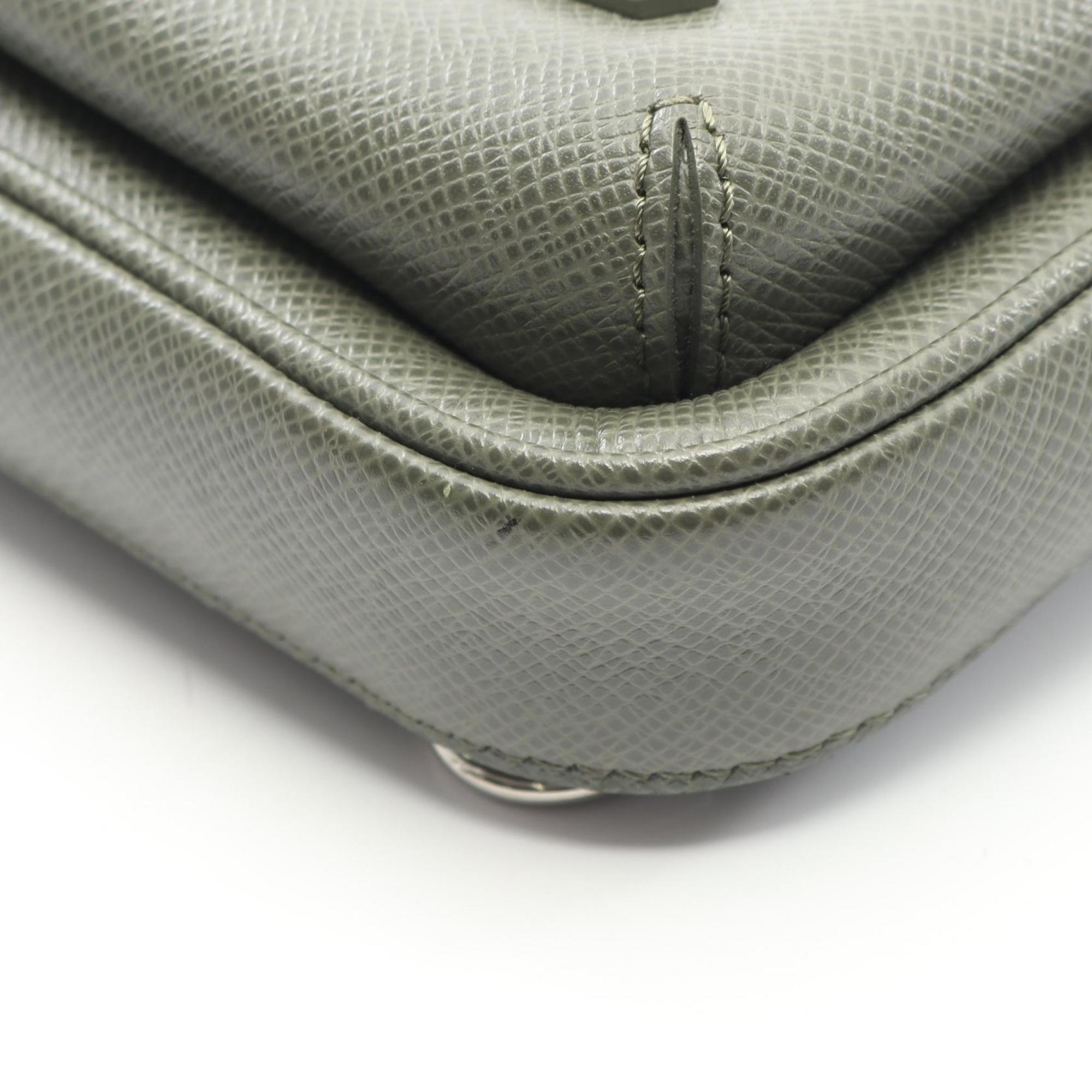 Louis Vuitton Khaki Leather Fanny Pack Sling Bag