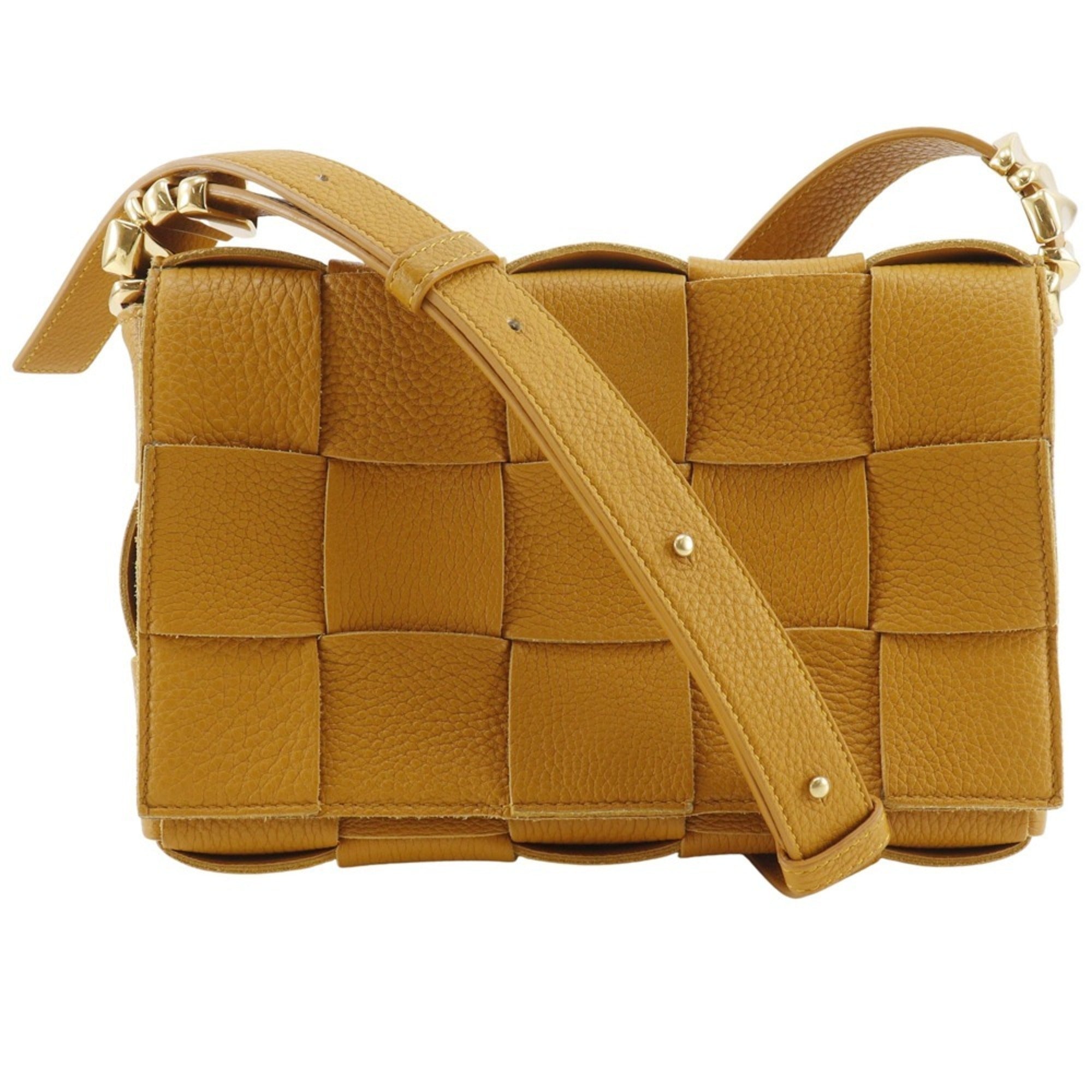 Bottega Veneta Brown Camel Leather Shoulder Bag