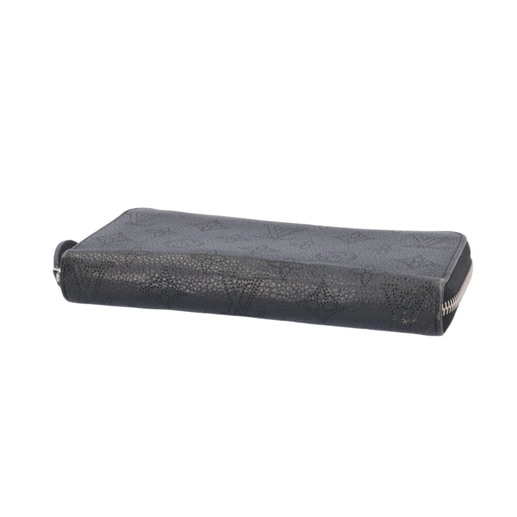 Louis Vuitton Black Mahina Leather Long Wallet