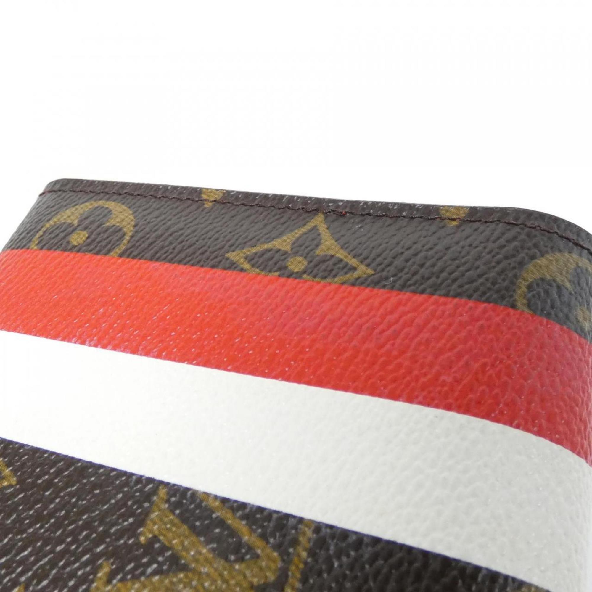 Louis Vuitton Marron Red Color Coated Canvas Long Wallet