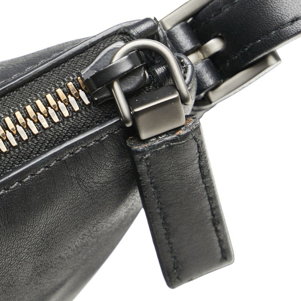 Prada Black Leather Pouch Shoulder Bag