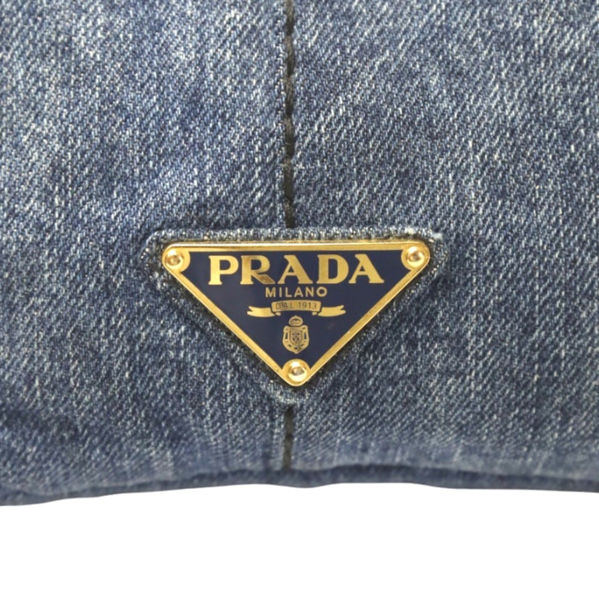 Prada Blue Denim Tote Bag