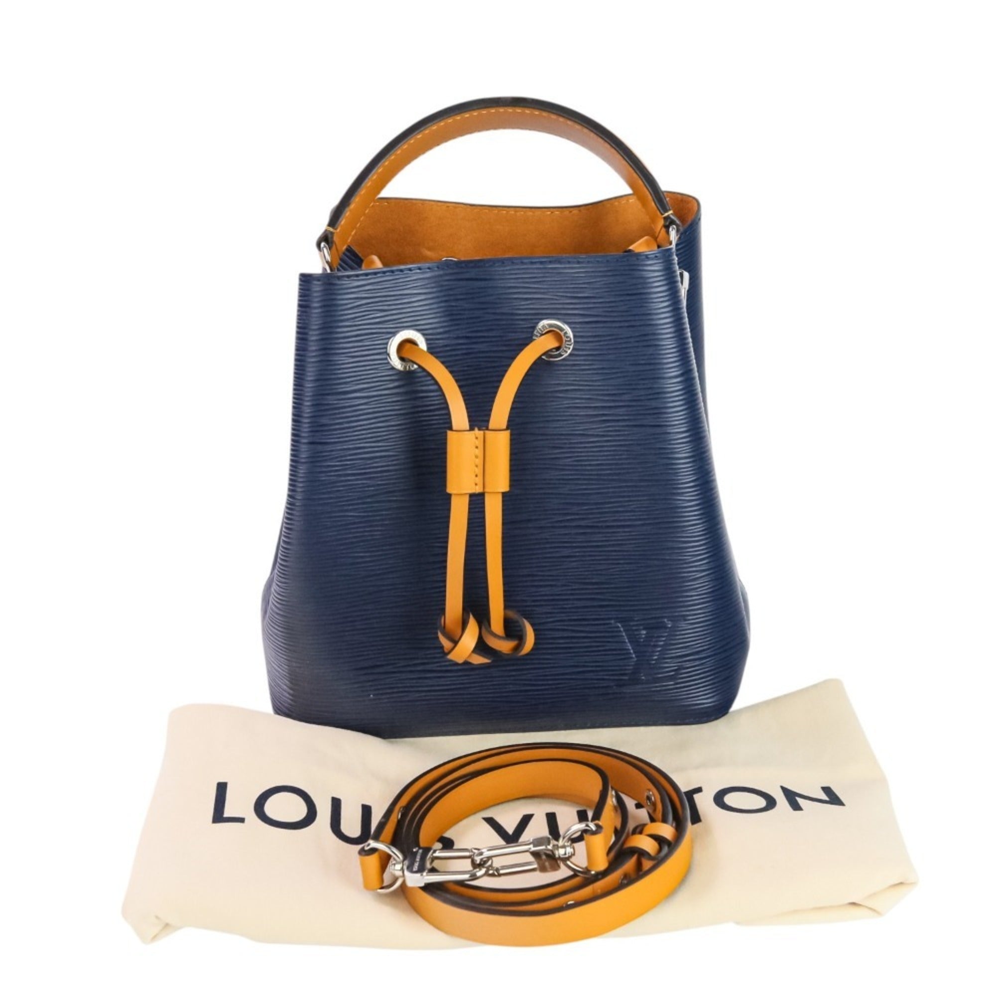 Louis Vuitton Indigo Navy Orange Saffron Handbag Shoulder Bag