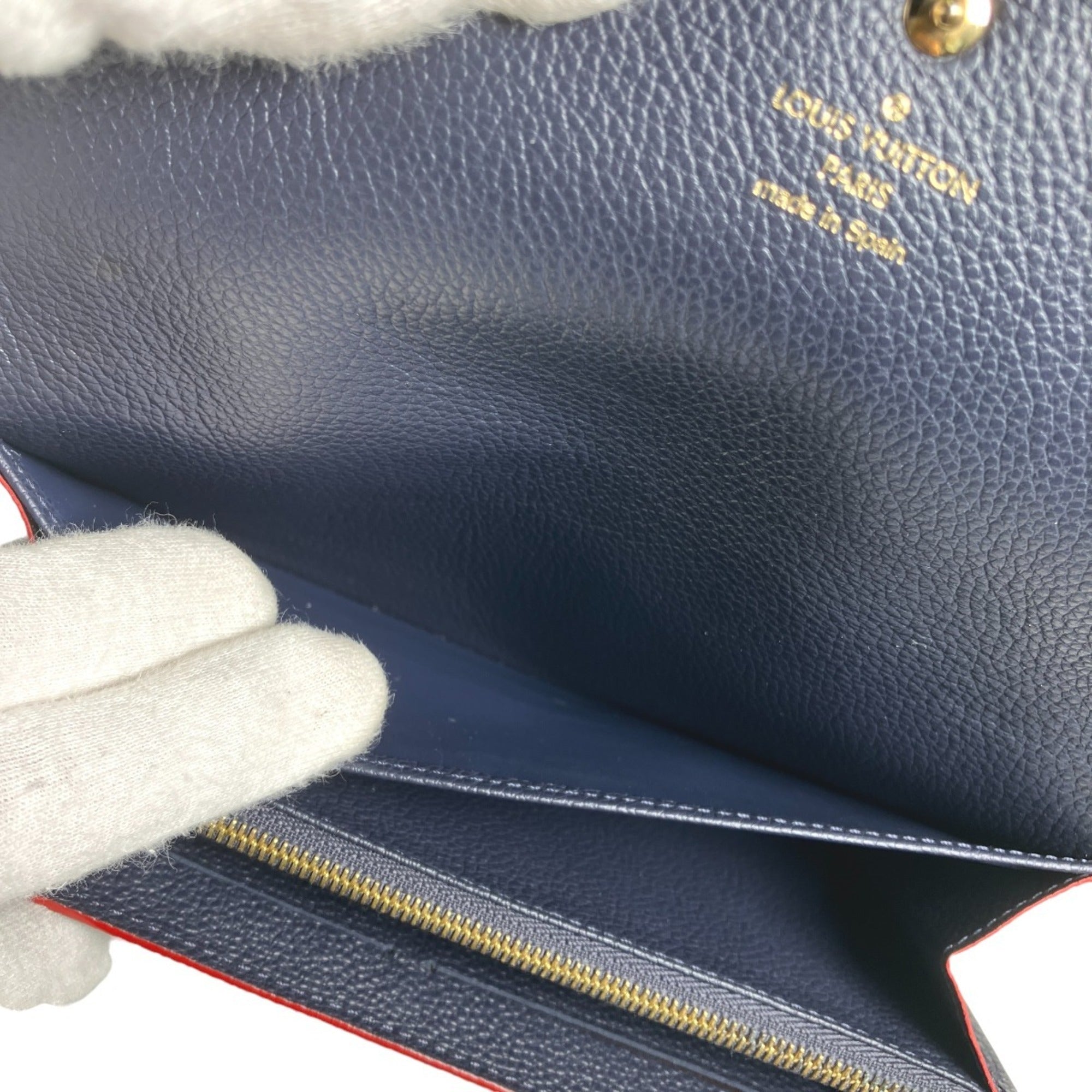 Louis Vuitton Marine Rouge Monogram Empreinte Long Wallet