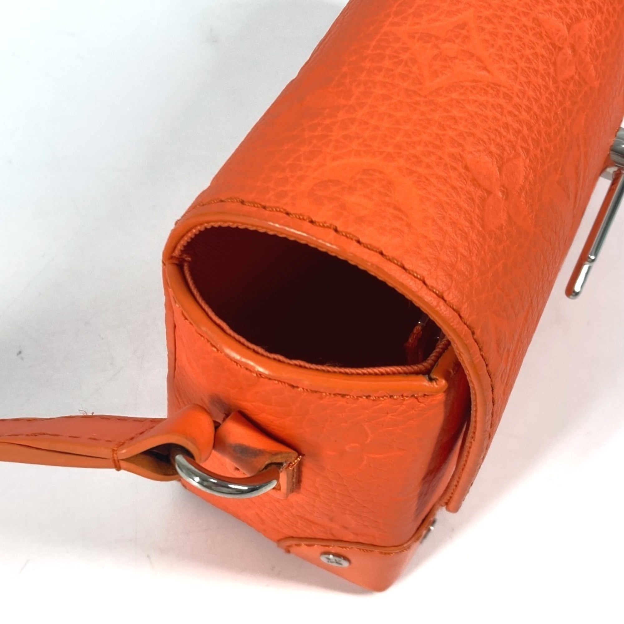 Louis Vuitton Orange Leather Pochette Shoulder Bag