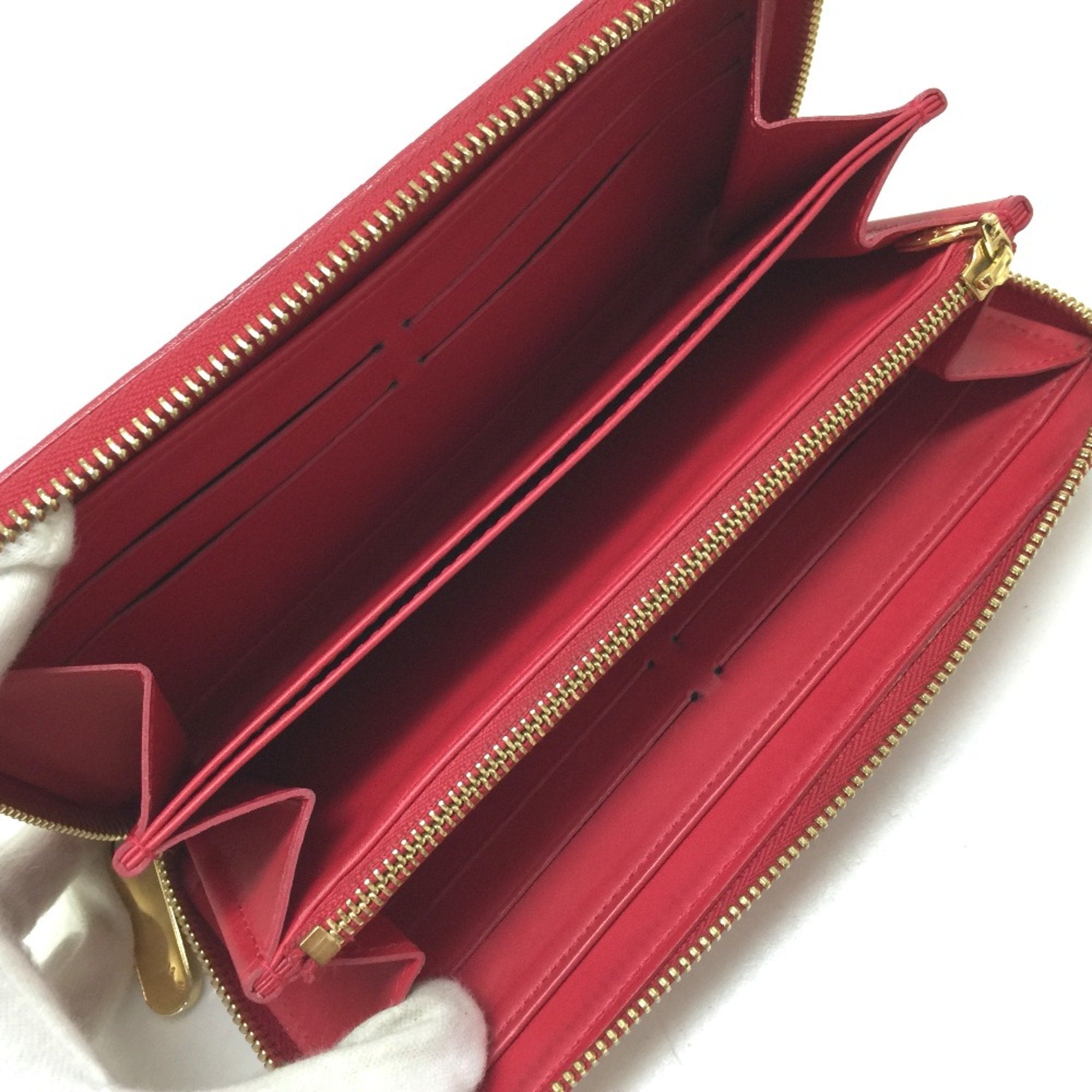 Louis Vuitton Red Leather Long Wallet