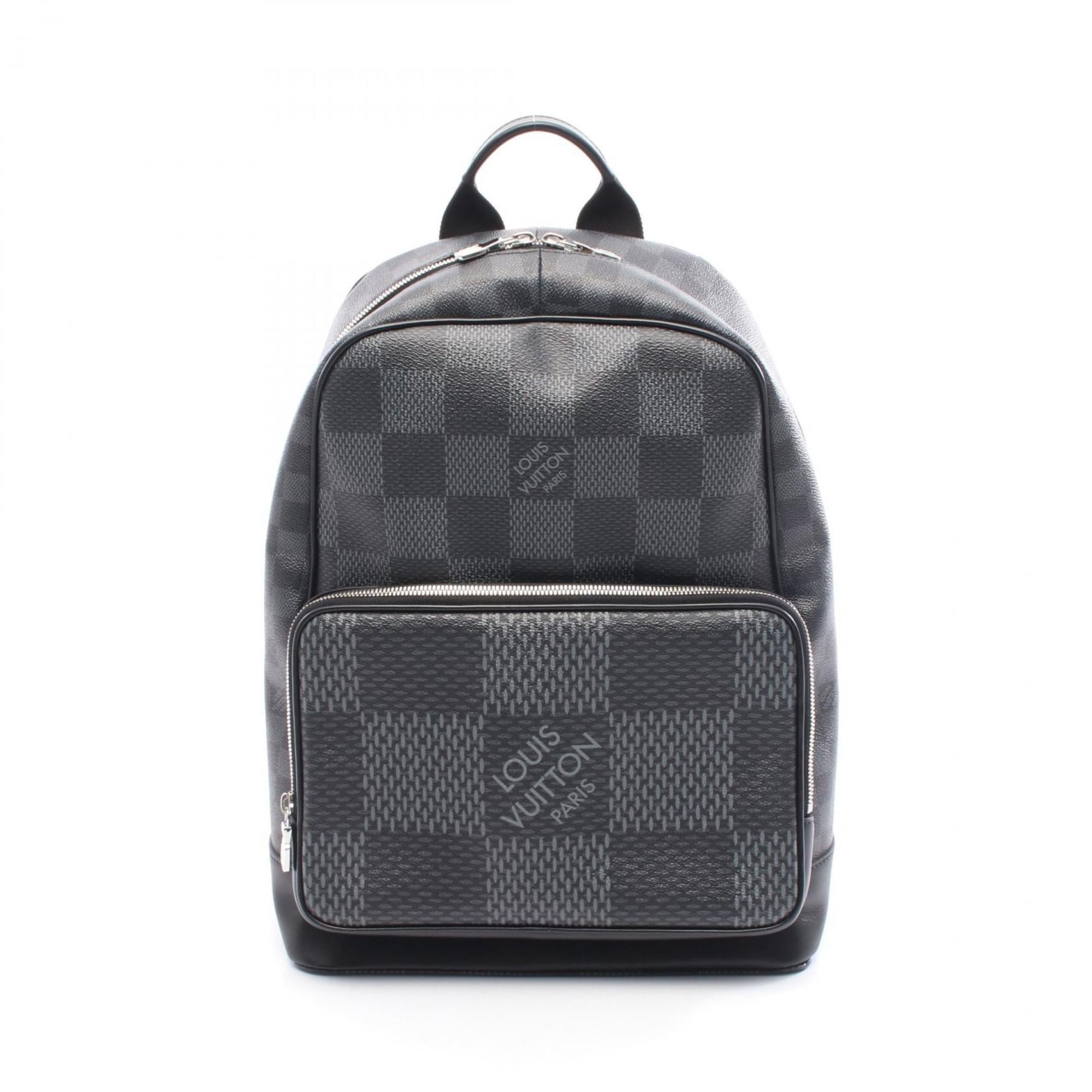 Louis Vuitton Black Damier Graphite Gray Coated Canvas Leather Backpack