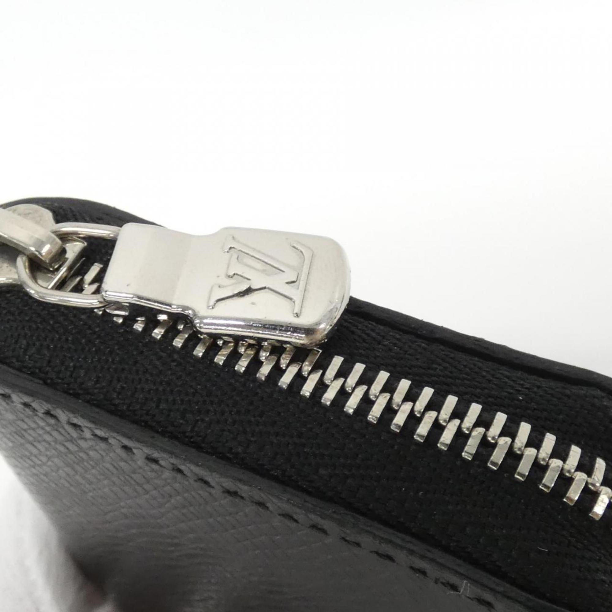 Louis Vuitton Black Leather Coin Purse/Coin Case