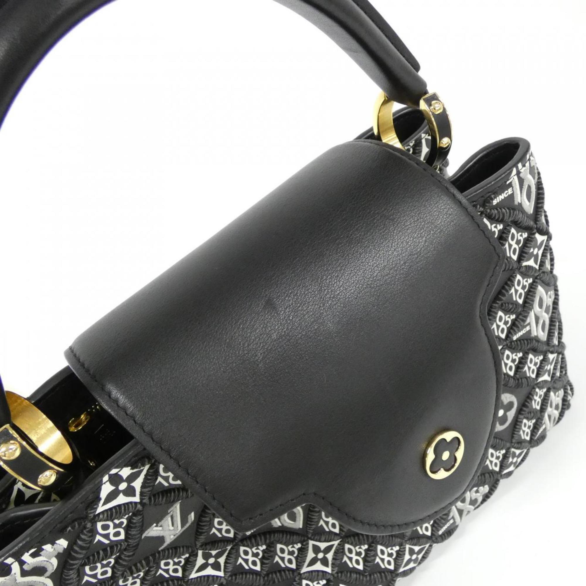 Louis Vuitton Black Leather Handbag
