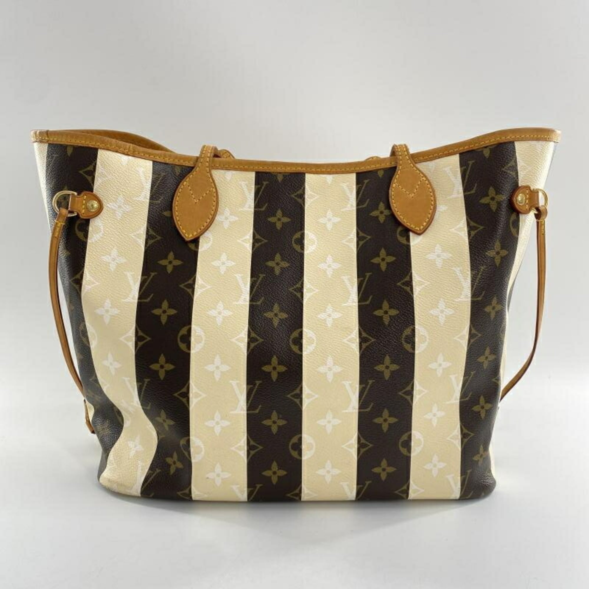 Louis Vuitton Beige Brown Monogram Rayures Tote Bag