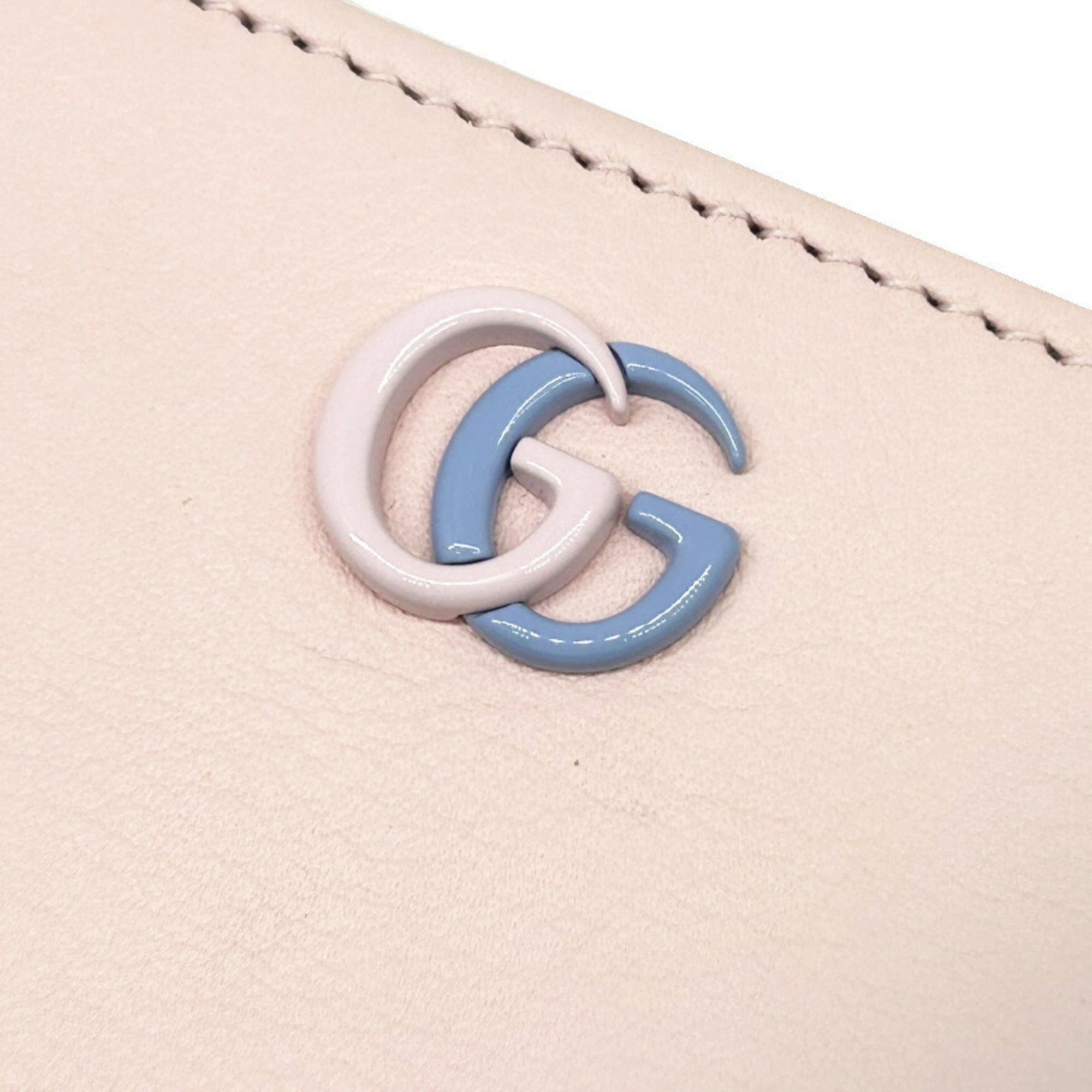 Gucci Blue Pink Leather Wallet (Bi-Fold) (Pre-Owned)