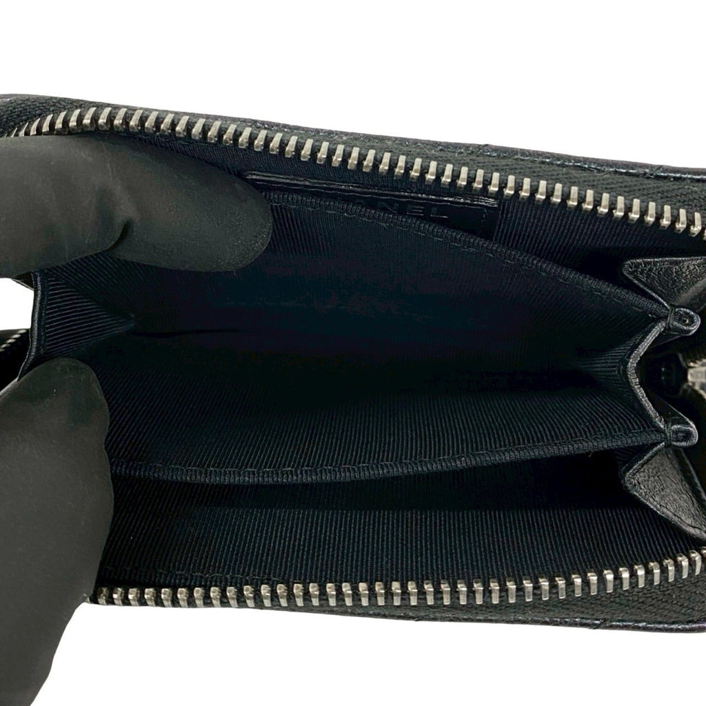 Chanel Black Grained Calfskin Coin Purse/Coin Case