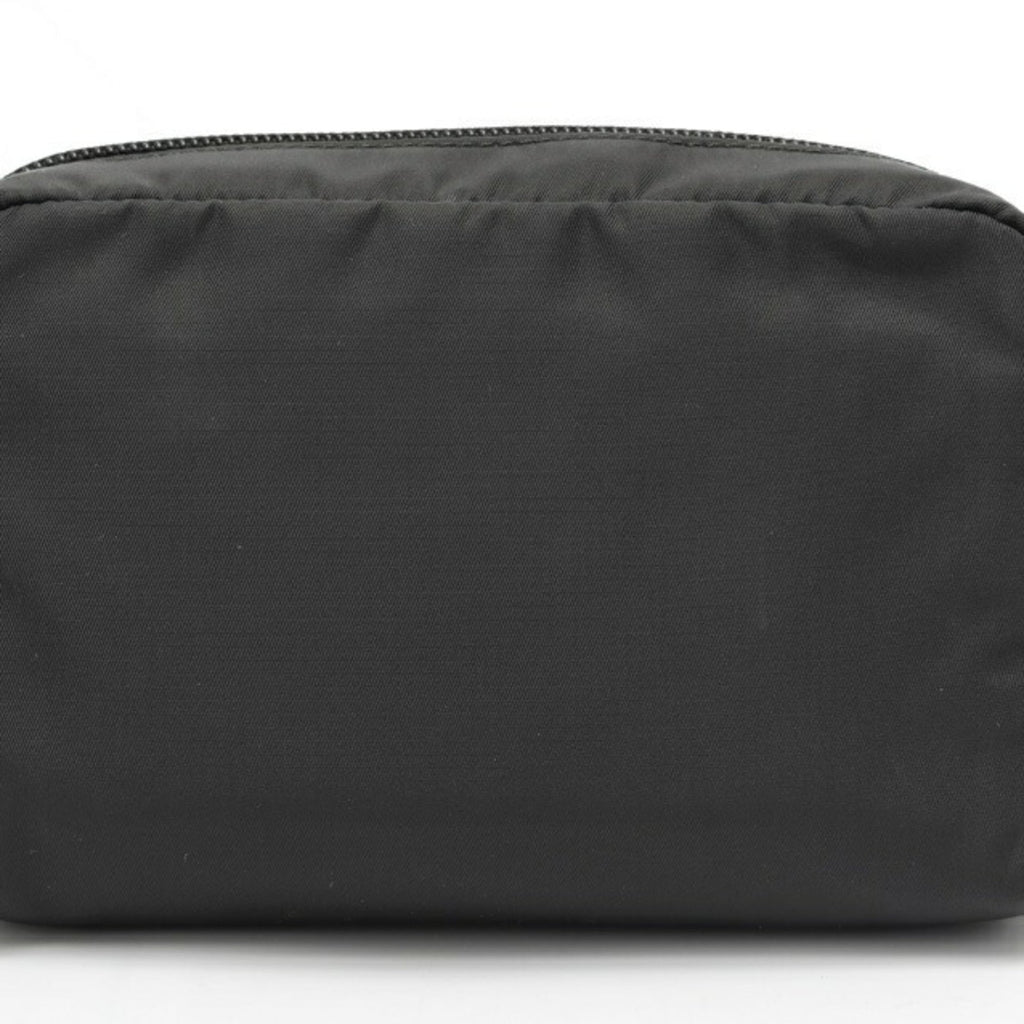 Prada Black Nylon Leather Pouch