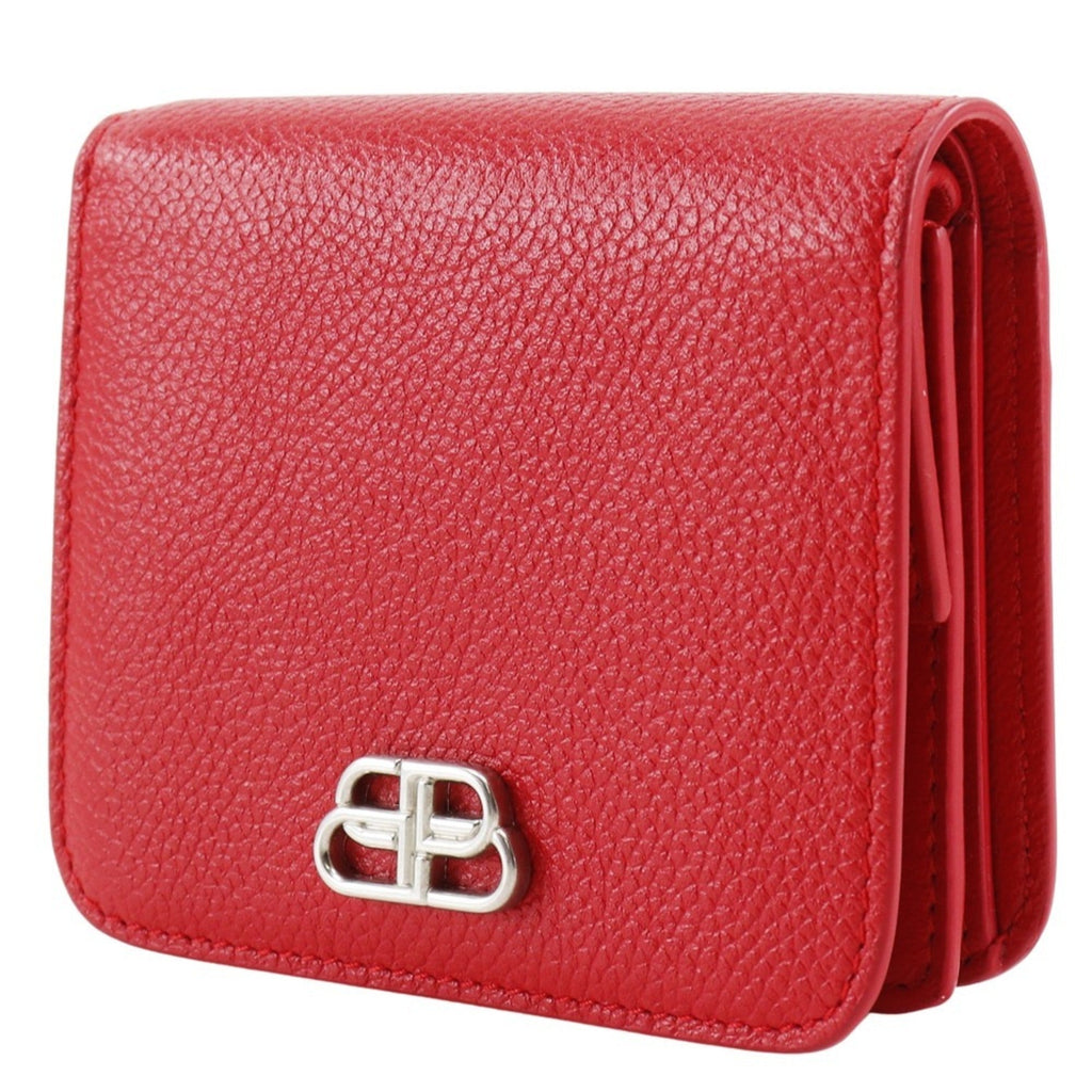 Balenciaga Red Color Leather Wallet (Bi-Fold)