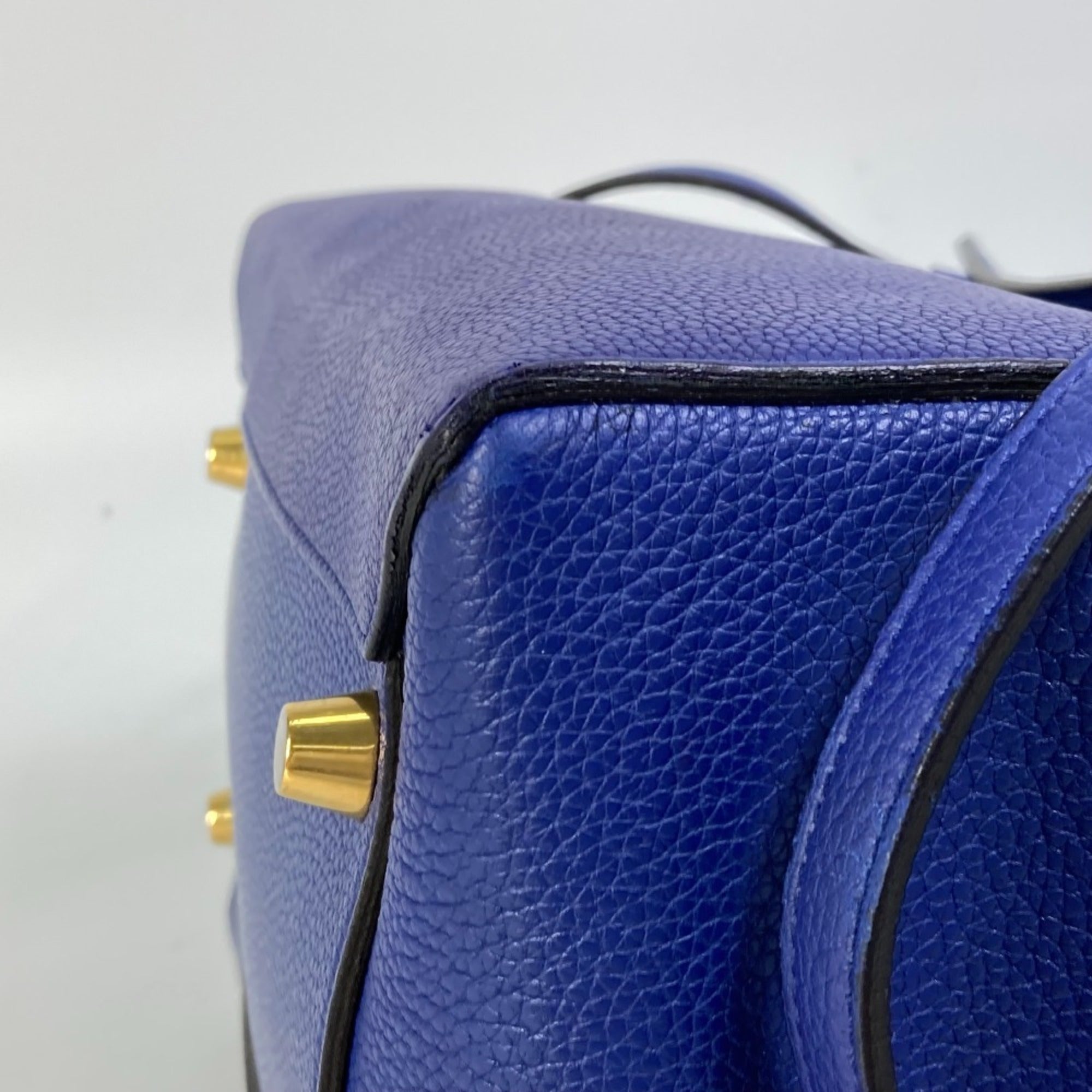 Celine Blue Leather Shoulder Bag