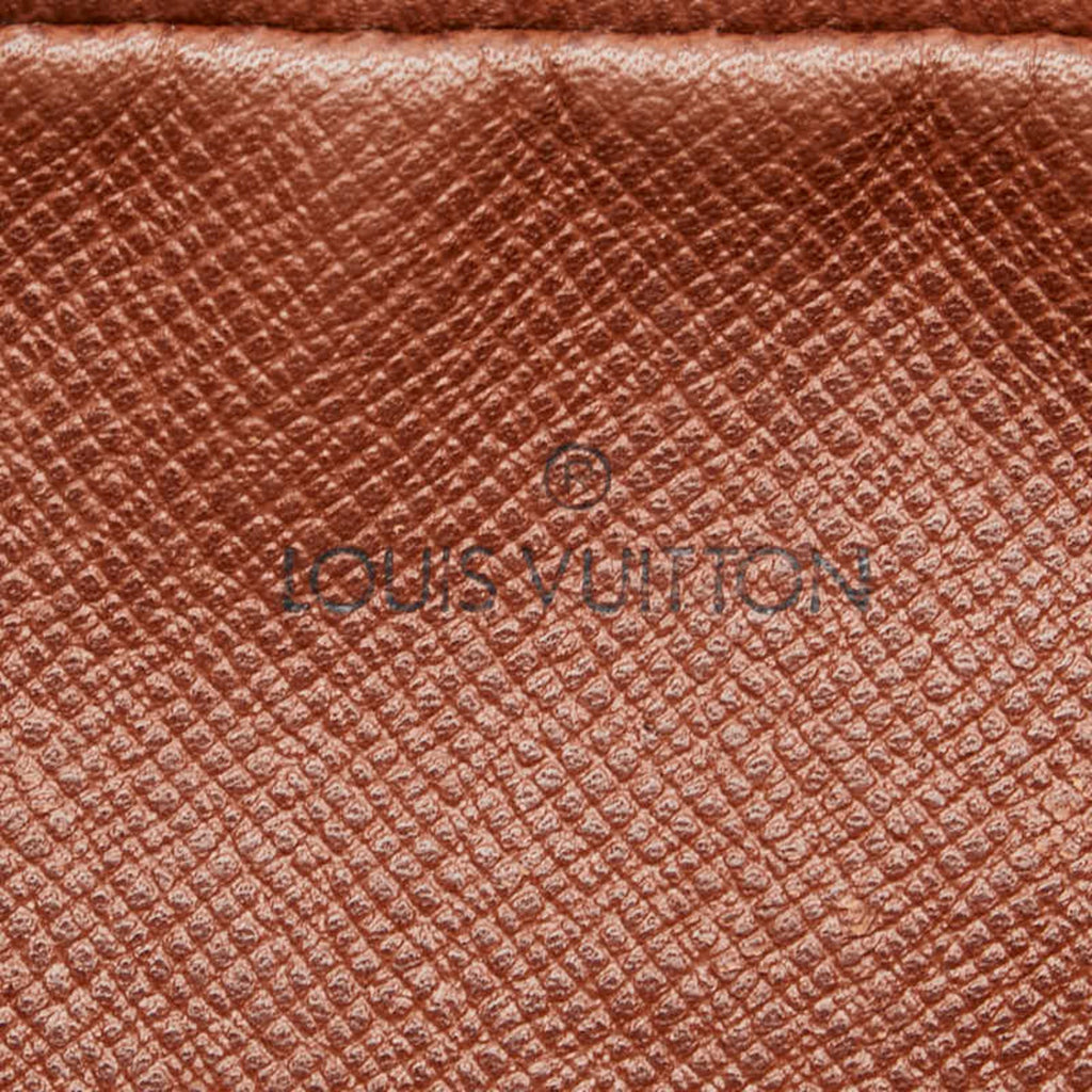 Louis Vuitton Brown Pvc Leather Clutch Bag Handbag
