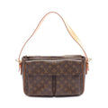 Louis Vuitton Monogram Brown Coated Canvas Leather Shoulder Bag
