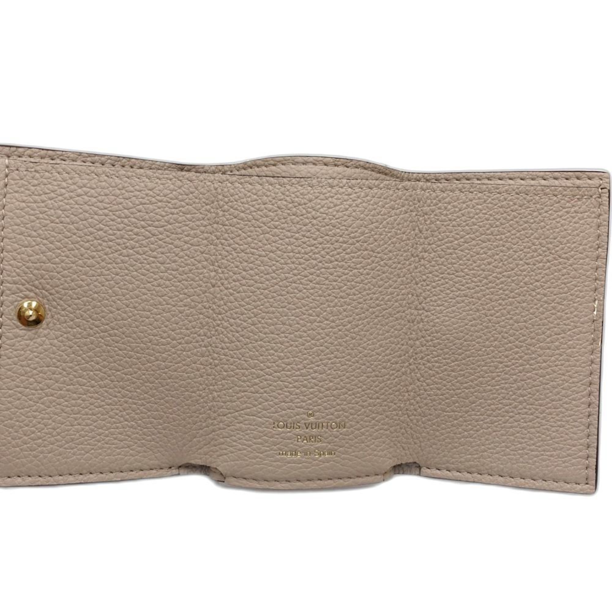 Louis Vuitton Grayish Leather Wallet (Tri-Fold)