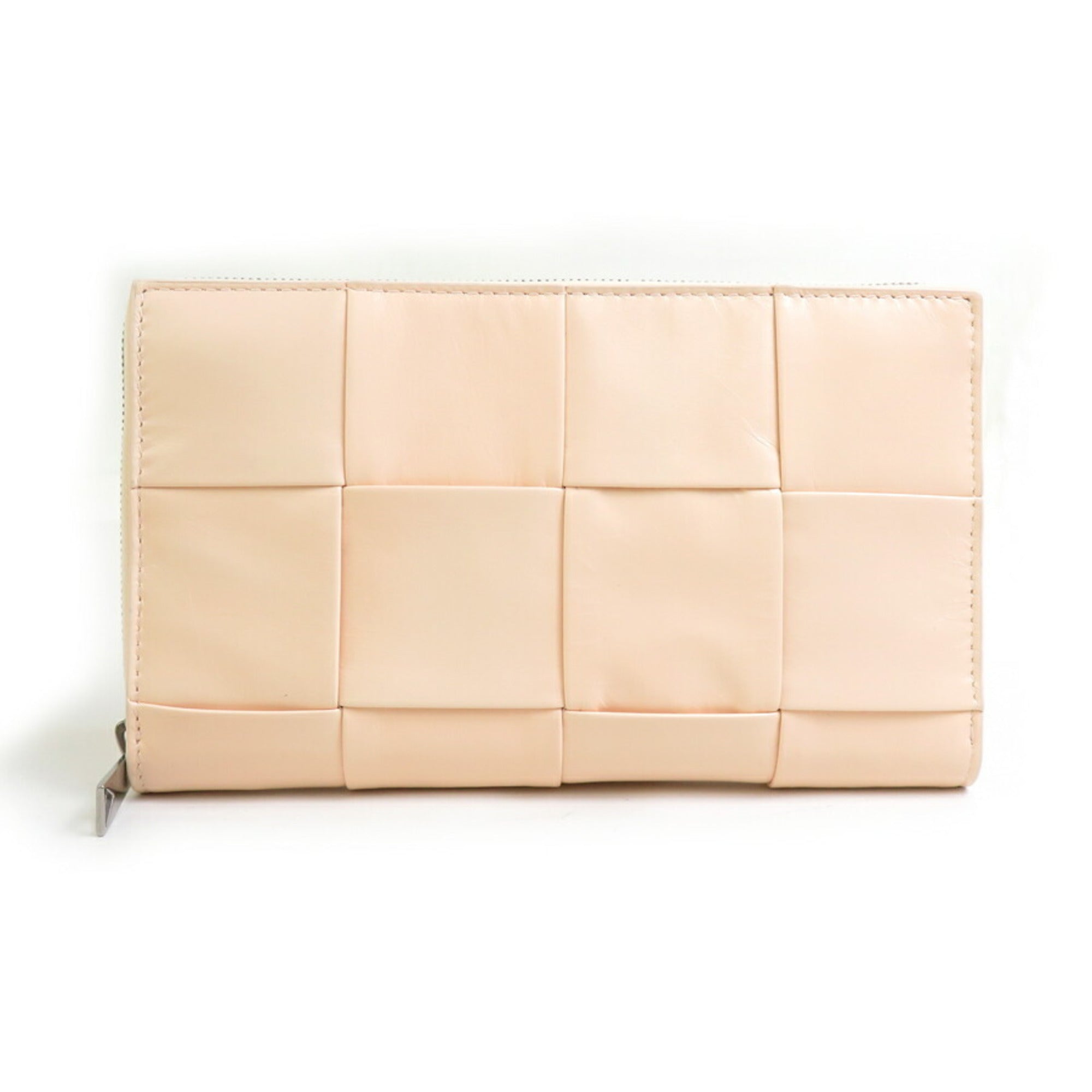 Bottega Veneta Beige Leather Long Wallet (Bi-Fold)