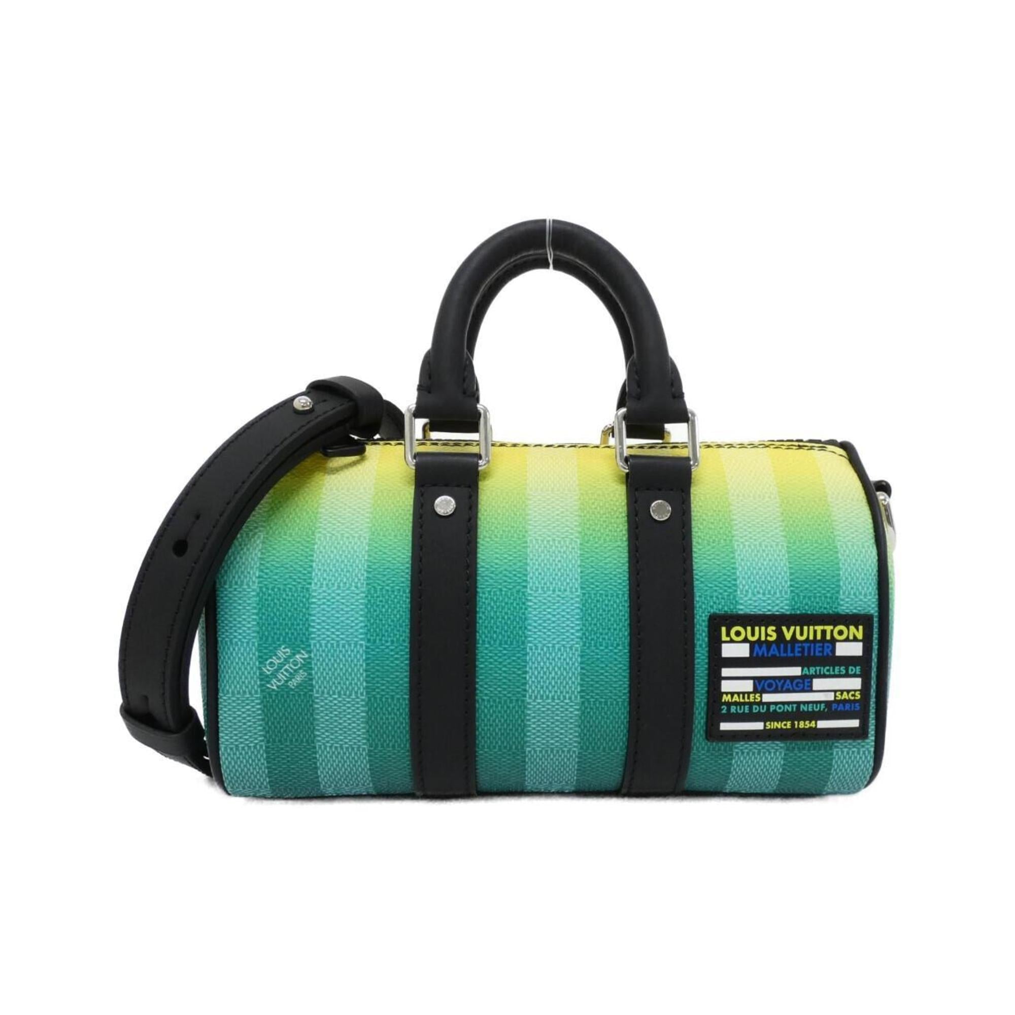 Louis Vuitton Vert Coated Canvas Boston Bag