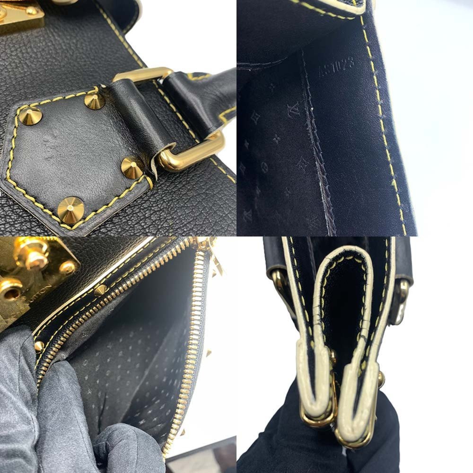 Louis Vuitton Black Suhali Leather Handbag Tote Bag
