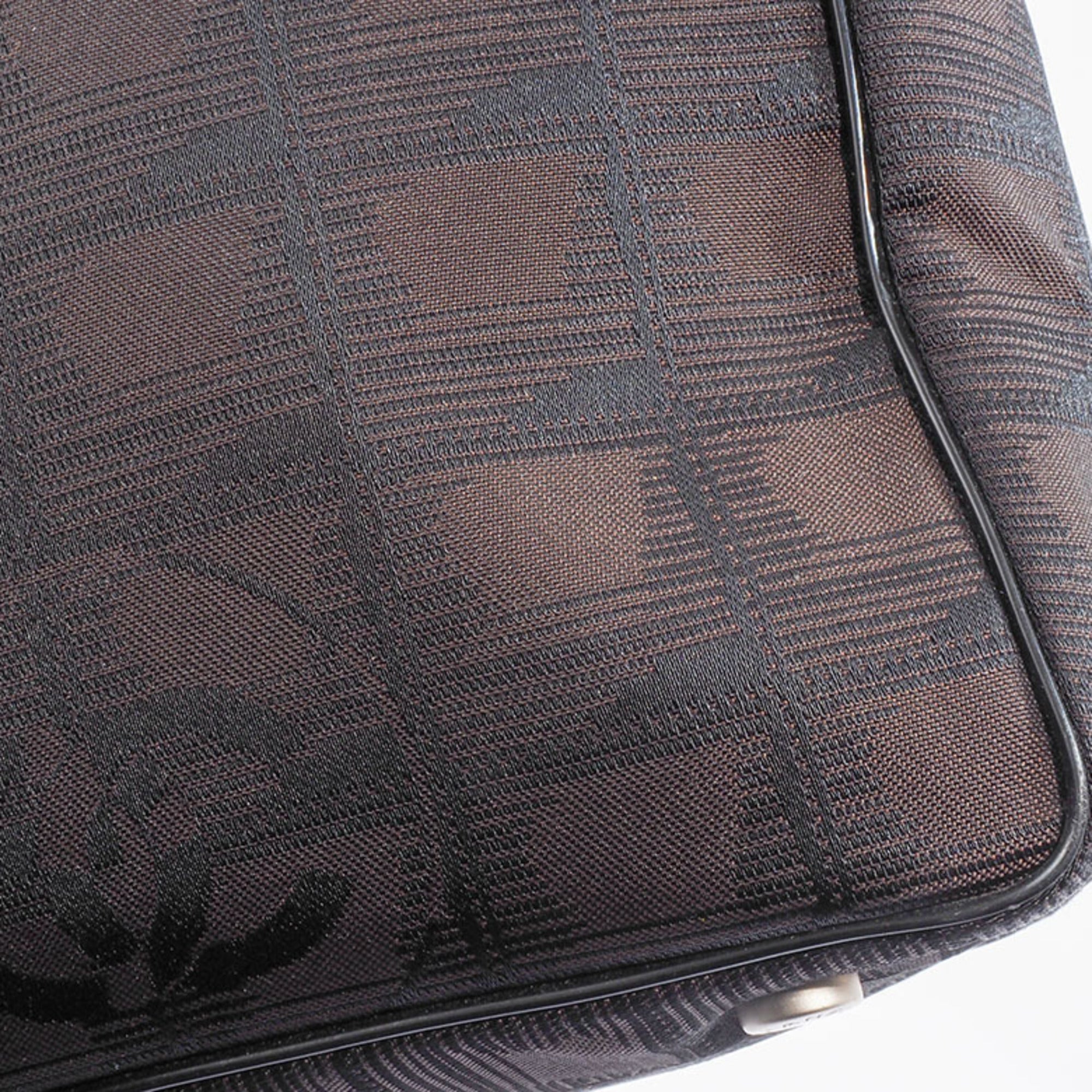 Chanel New Travel Line Brown Jacquard Leather Tote Bag