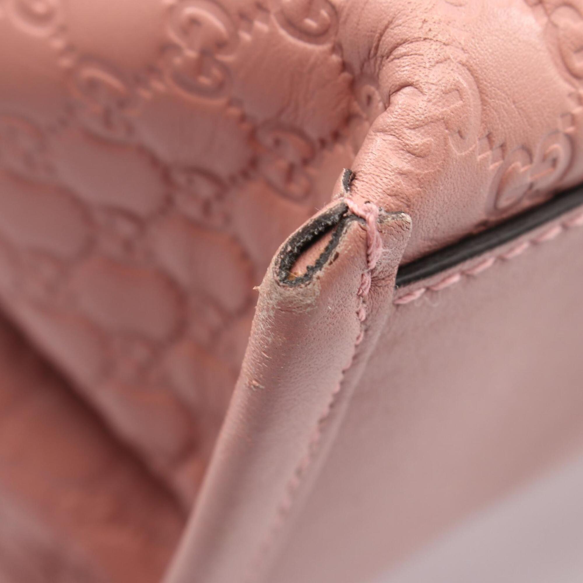 Gucci Microguccissima Pink Leather Handbag (Pre-Owned)