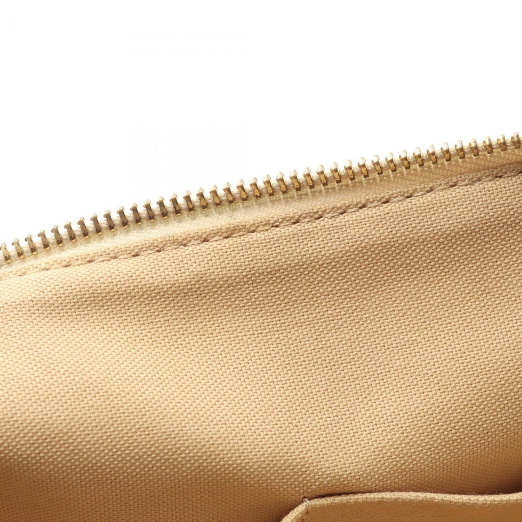Louis Vuitton White Coated Canvas Leather Tote Bag