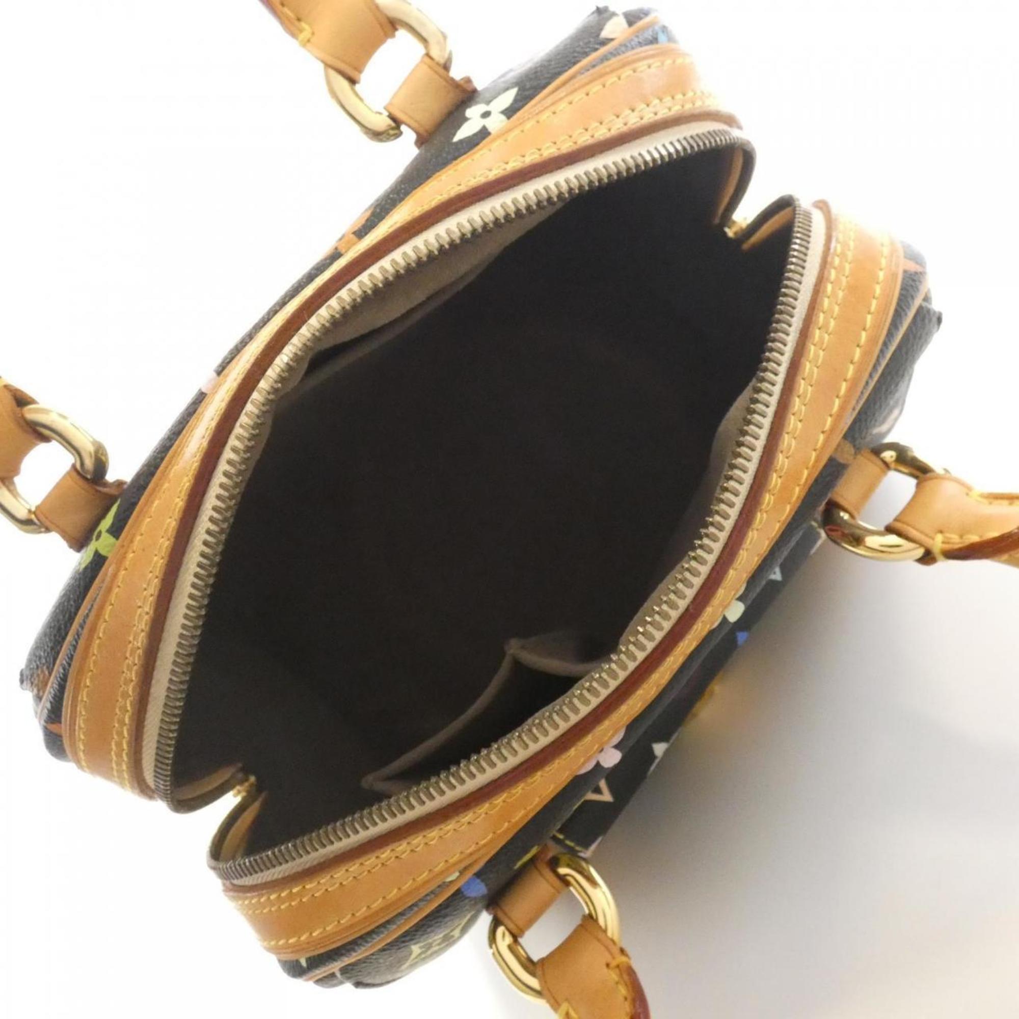 Louis Vuitton Black Multi-Color Coated Canvas Handbag