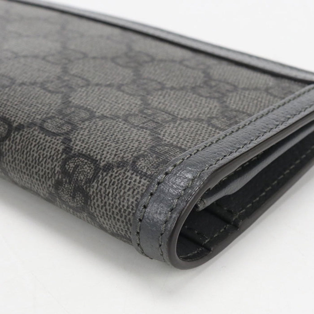 Gucci Gray Gg Supreme Long Wallet (Bi-Fold) (Pre-Owned)