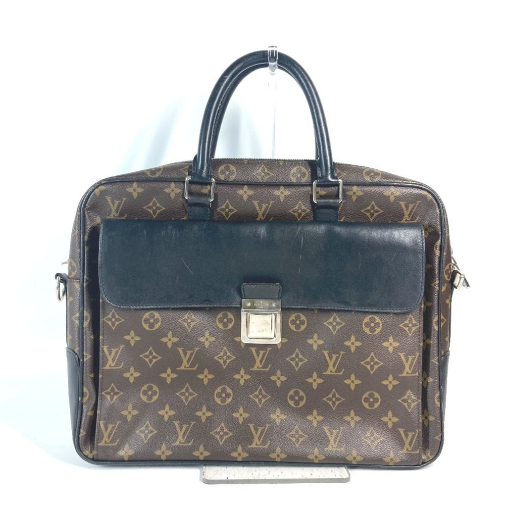 Louis Vuitton Black Brown Galle Monogram Leather Handbag