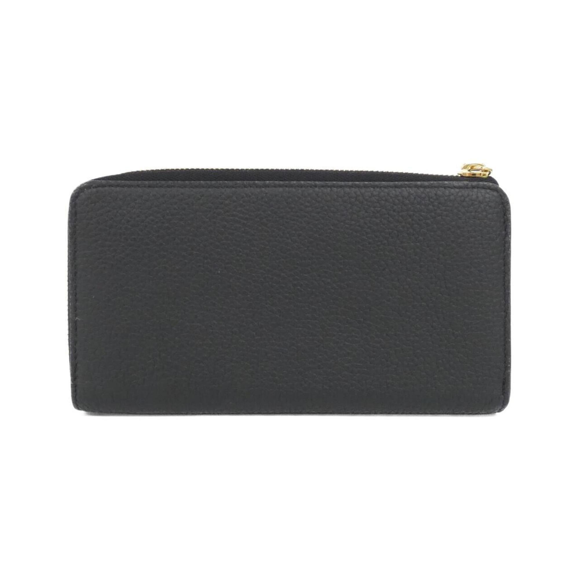 Louis Vuitton Black Leather Long Wallet