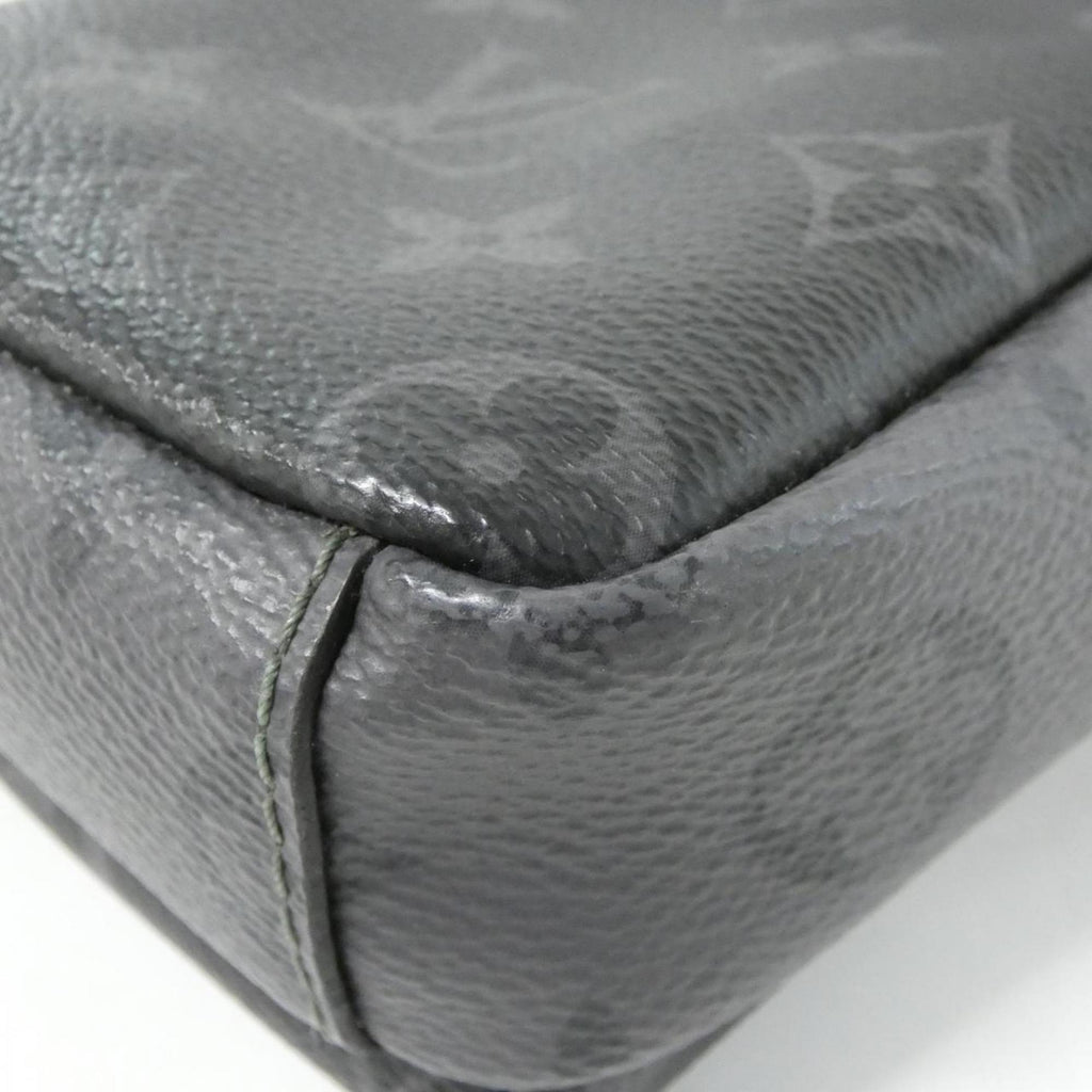 Louis Vuitton Black Coated Canvas Handbag Pouch Shoulder Bag