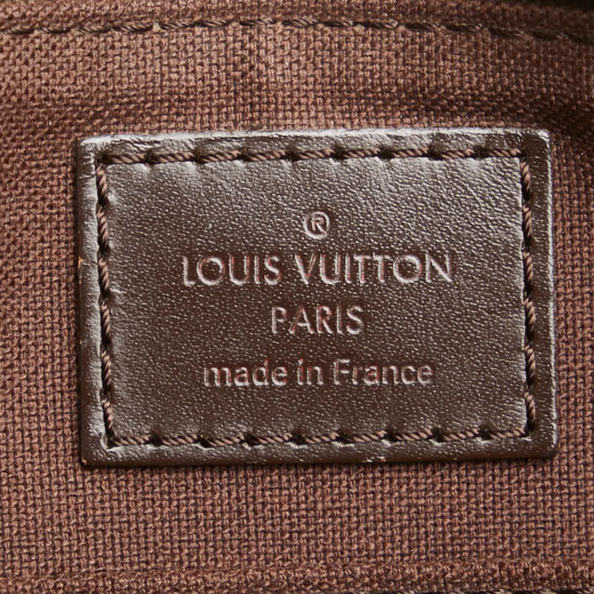 Louis Vuitton Brown Damier Canvas Pvc Leather Pochette Shoulder Bag