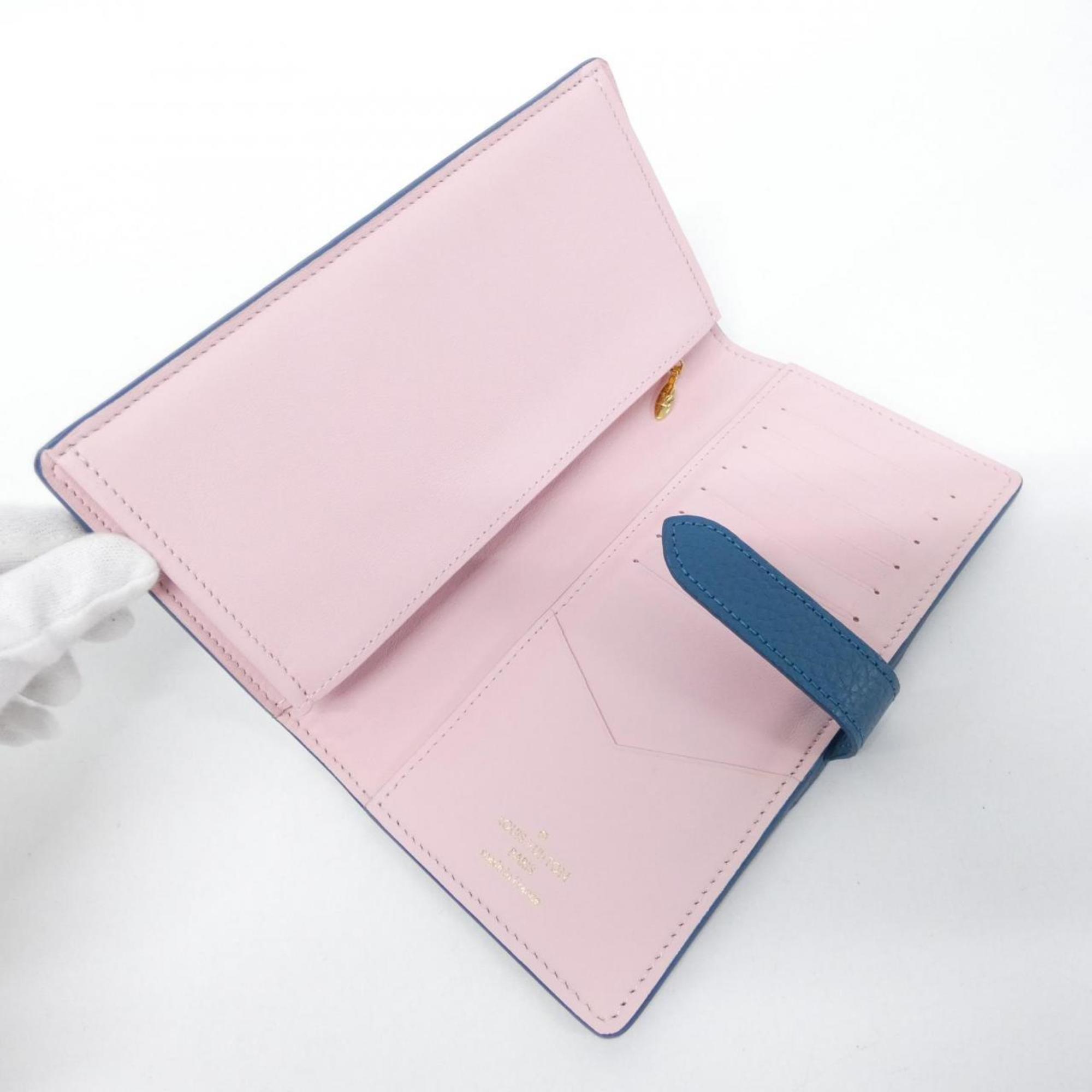 Louis Vuitton Blue Leather Long Wallet