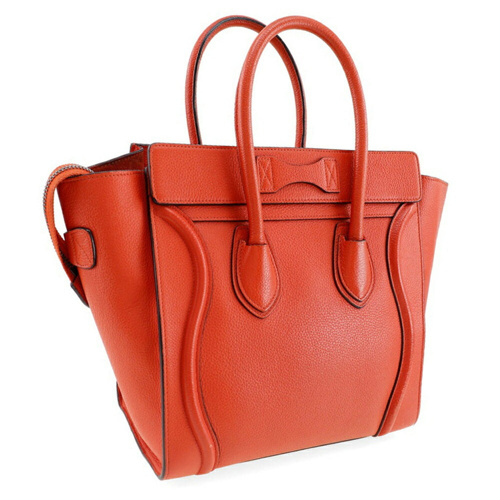 Celine Red Color Leather Handbag